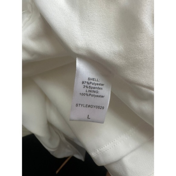 DO+BE Ruffle Mini Dress Ivory White Bachelorette Rehearsal Dinner GY0529 Size L - Picture 5 of 6